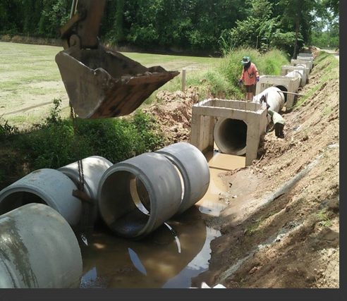 Drainage pipes, manholes and backfill, Manorom Municipality, Chai Nat - ORCANA